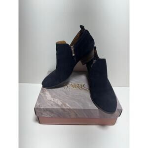 Franco Sarto Boots Women’s Sz 10 Garfield Ankle Booties Black Leather Block Heel